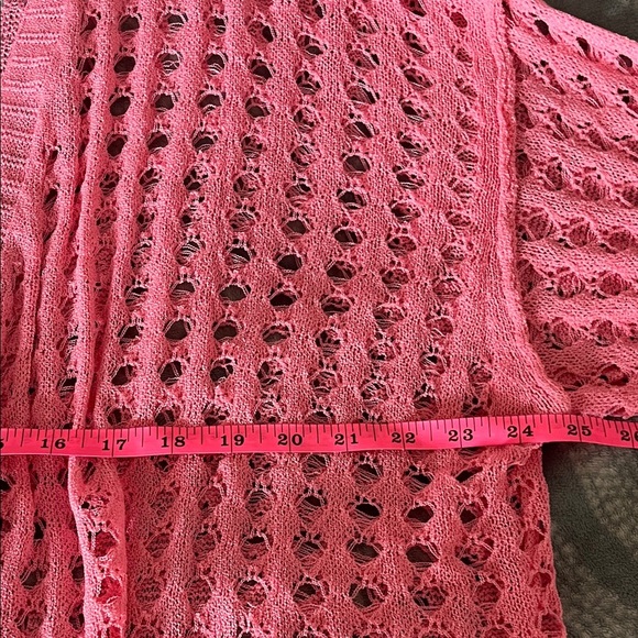 Anniewear Vibrant Pink Open-Knit Cardigan NWT - Picture 8 of 9